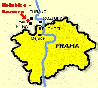 Mapa Holubice-Kozinec